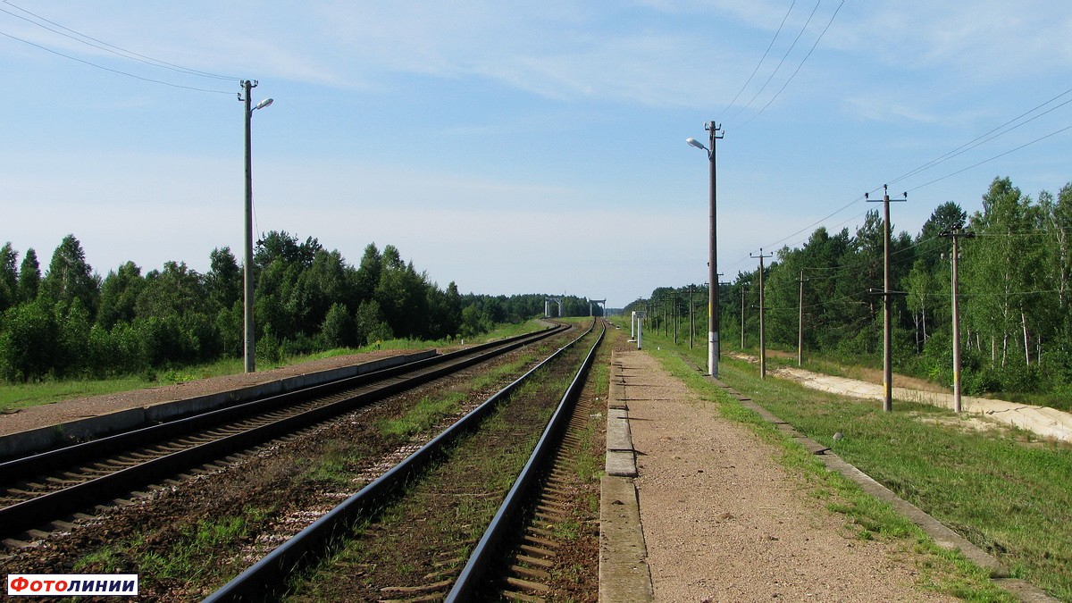 Вид с платформы в сторону Словечно