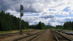 станция Михалки: Путь слева в сторону Барбарова, пути прямо в сторону Ельска