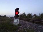 станция Ельск: Входной светофор ЧД со стороны Словечно