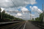 станция Манушкино: Платформы, вид в направлении С.-Петербурга