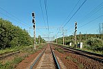 станция Манушкино: Входные светофоры Ч и ЧД. Вид со стороны ст. Заневский Пост-II