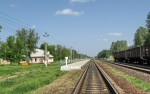 станция Юшки: Вид платформы в сторону Жлобина