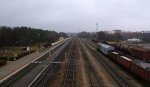 станция Светлогорск-на-Березине: Вид путей с пешеходного моста