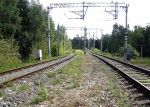 станция Поварово I: Путь чётного направления на ст. Поварово-3 и бывший соединительный путь на ст. Поварово-2