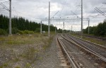 станция Пороги: Соединение Волховстроевского южного обхода с путями линии Новооктябрьский-Андреево (слева)