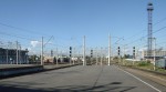 станция Дача Долгорукова: Вид на нечётную горловину и выходные светофоры