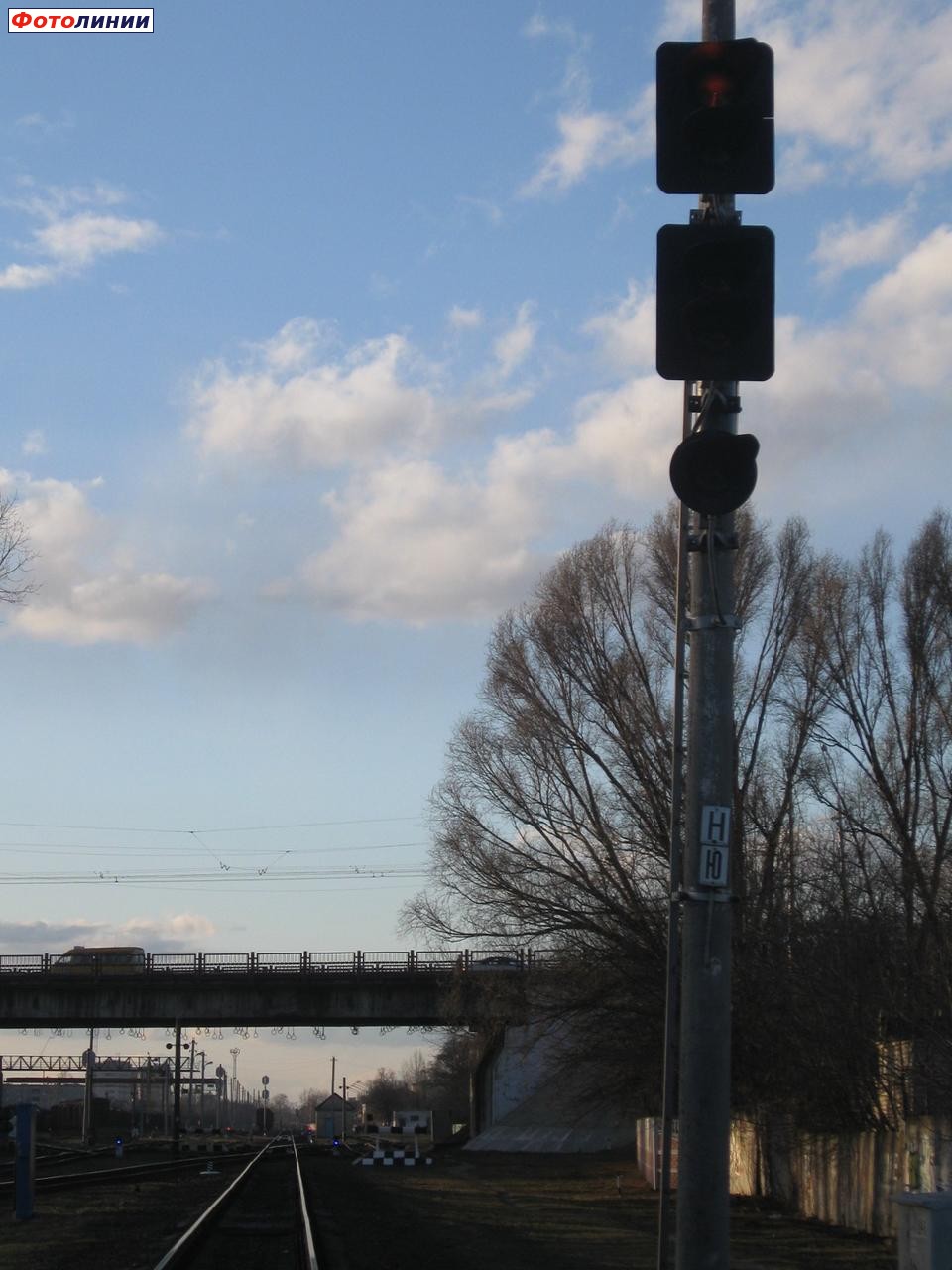 Входной светофор НЮ со стороны Брест-Южного