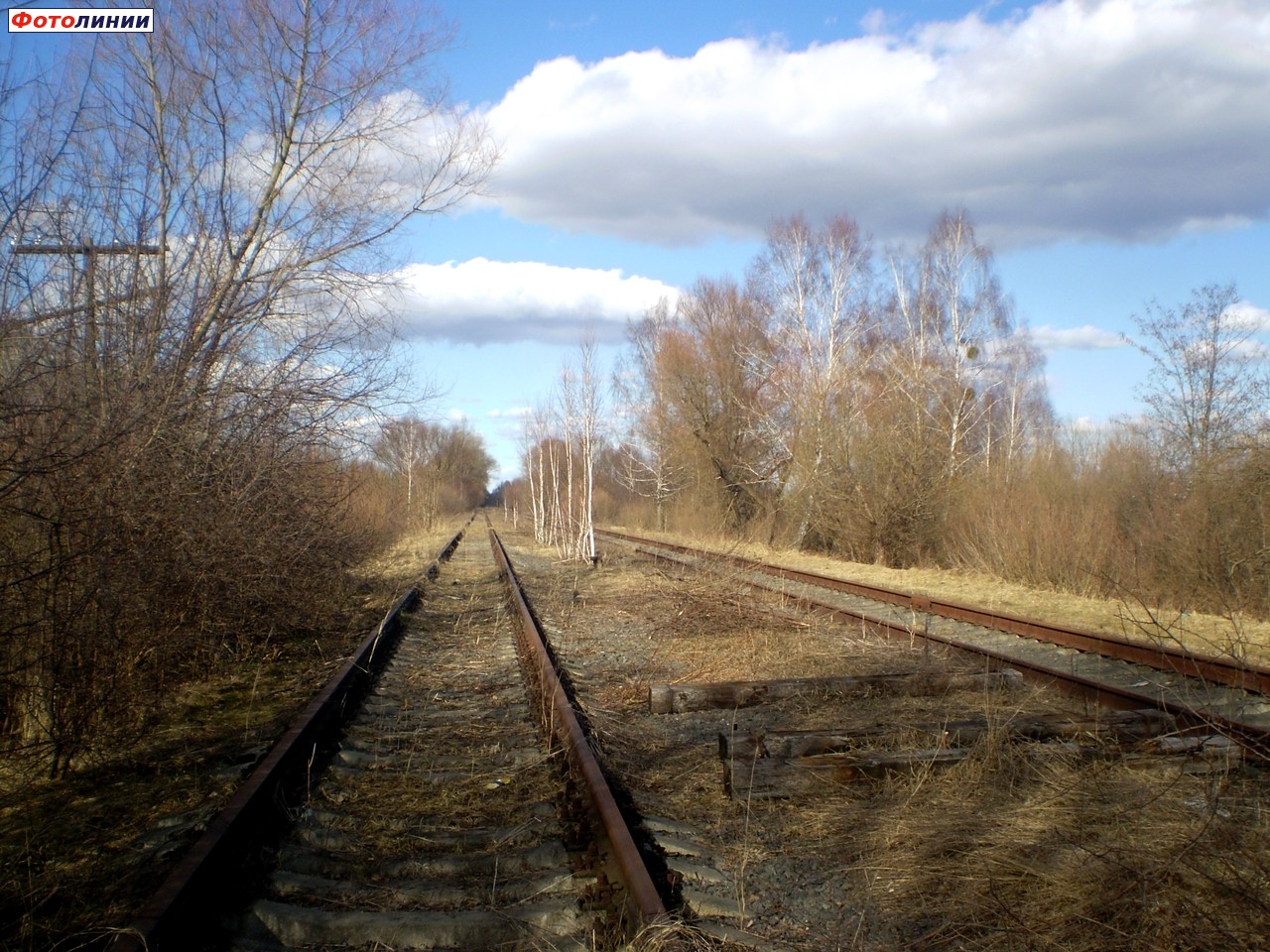 Разъезд Пугачёво (вид в сторону примыкания к Минскому ходу)