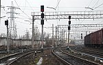 станция Нарвская: Маршрутный указатель Ч78 и выходные светофоры Ч1, Ч2 и Ч3
