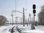 станция Углегорск: Входной светофор НЯ со стороны ст. Волынцево