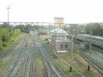 станция Краматорск: Слева ашурковская горловина линии на Артёмовск-Попасную