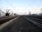 станция Дружковка: Реконструкция станции. Строительство новой второй платформы, вид на север
