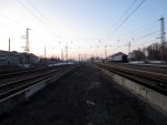 станция Дружковка: Реконструкция станции. Строительство новой второй платформы, вид на юг