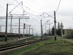 станция Щебенка: Посадочные платформы, вид в сторону ст. Енакиево