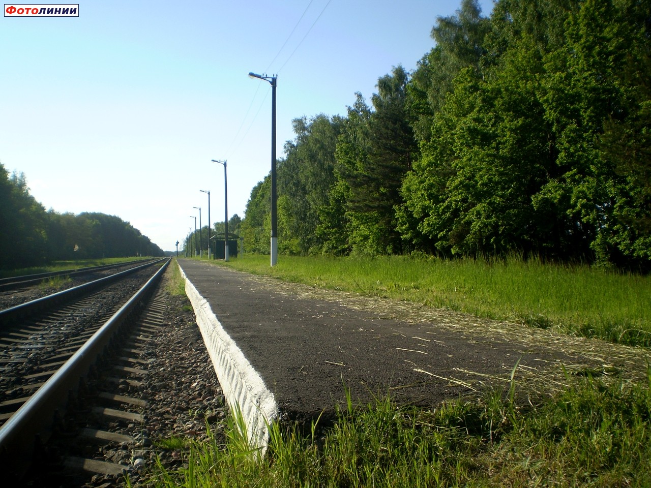 Пассажирская платформа (вид в сторону Высоко-Литовска)