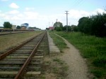 станция Высоко-Литовск: Пассажирская платформа пути европейской колеи (вид в сторону Бреста)