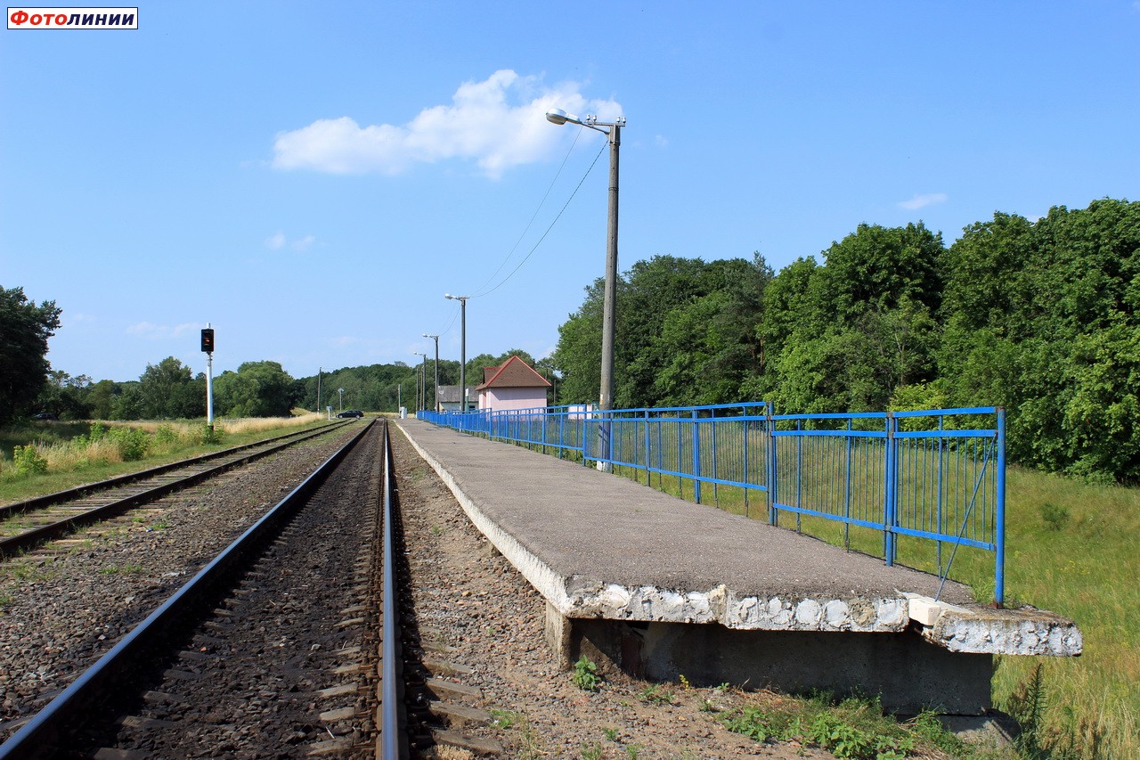 Вид платформы в сторону станции Мотыкалы