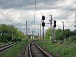 станция Северск: Выходные светофоры у ответвления на Новозолотарёвку
