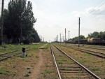 станция Часов Яр: Посадочные платформы, вид в сторону ст. Краматорск