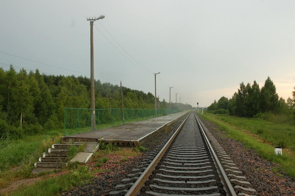 Вид платформы в сторону Пинска