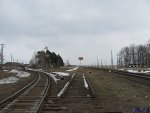станция Дрогичин: Начало неиспользуемого подъездного пути Дрогичинского комбикормового завода