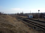 станция Конопляновка: Стрелочный пост, вид в сторону Борисовки