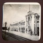 Вокзал и первый перон на открытке 1914 - 1918