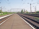 станция Донецк-Северный: Посадочные платформы, вид в сторону ст. Ясиноватая