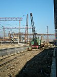 станция Донецк: Кран КДЭ на реконструкции 27-го тупика