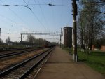 станция Приямино: Вид с платформы минского направления