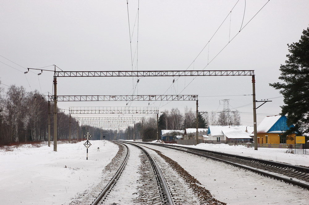 Горловина бывшей станции в сторону Борисова