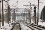 станция Жодино: Горловина станции и входной светофор со стороны Борисова