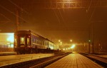 станция Борисов: Вид платформ в сторону Орши ночью