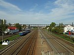 станция Минск-Восточный: Вид с пешеходного моста в сторону Борисова