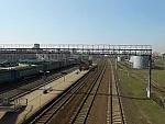 станция Минск-Восточный: Вид с пешеходного моста в сторону Минска