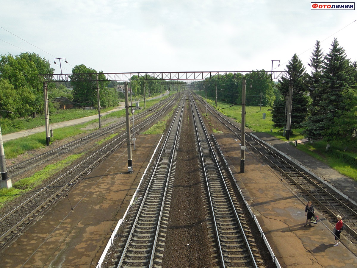 Вид станции в направлении Минска