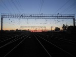 станция Орша-Западная: Закат на станции