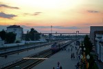 станция Могилёв I: Вечерний вид станции с пешеходного моста
