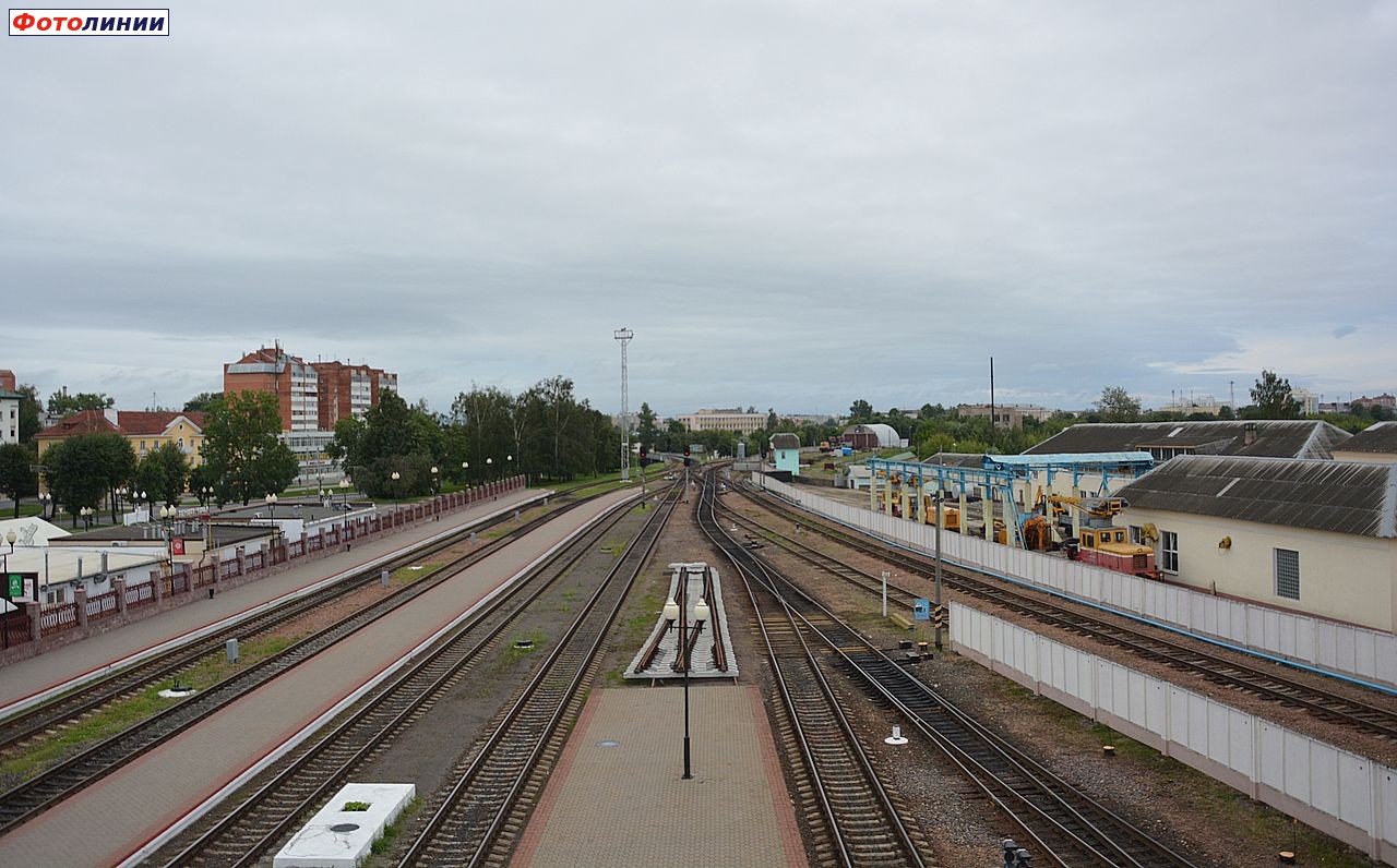 Вид в сторону станций Могилёв-2 и Могилёв-3