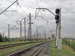 станция Дебальцево-Сортировочное: Входной светофор Н со стороны ст. Дебальцево