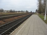 станция Борковичи: Платформа и пути, вид в сторону Полоцка