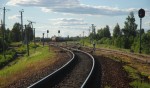 станция Витьба: Вид из нечётной горловины в сторону Придвинской