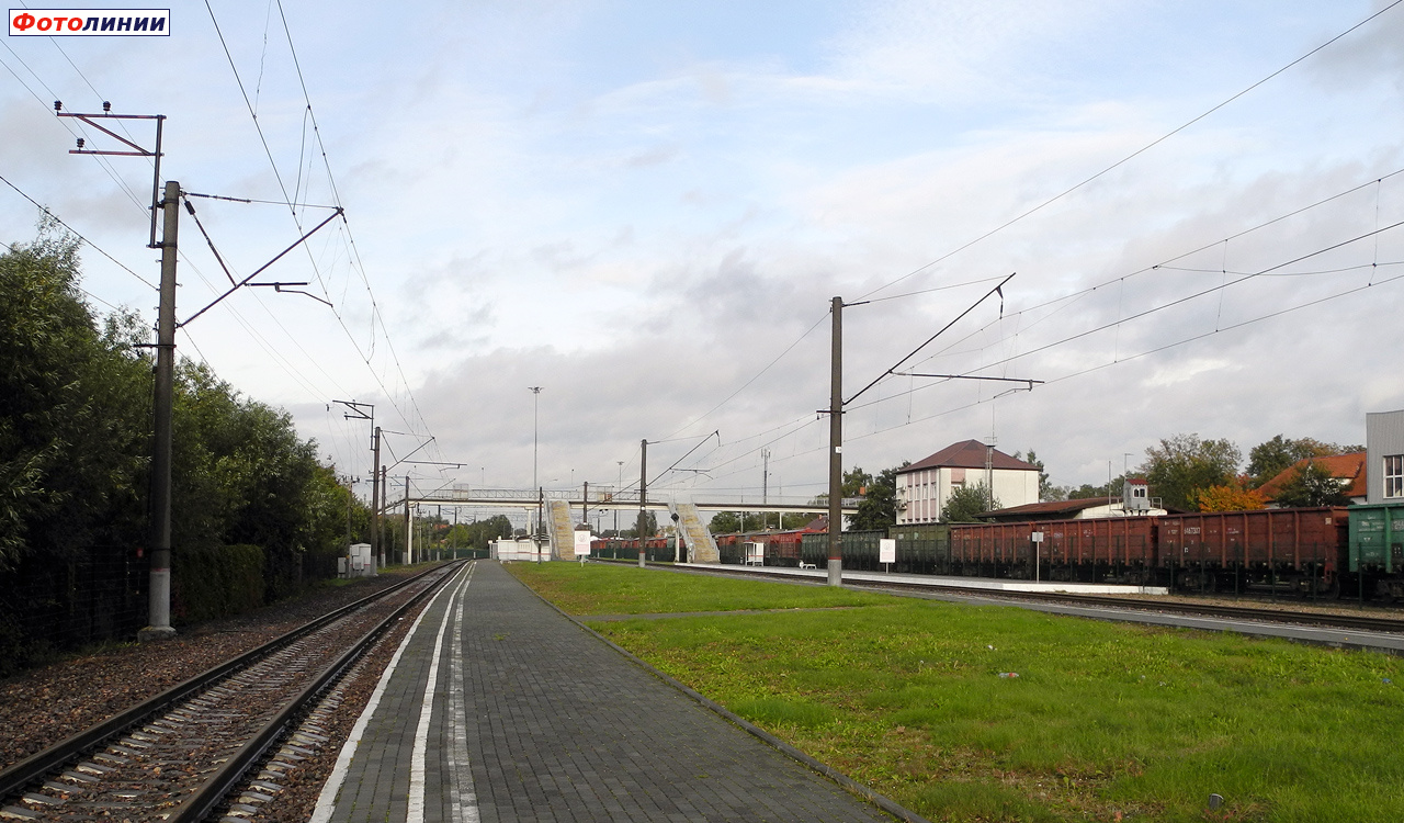 Вид с платформы № 1 в сторону Зеленоградска