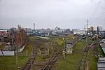 станция Калининград-Сортировочный: Подъездные пути к складам и базе восстановительного поезда (справа)