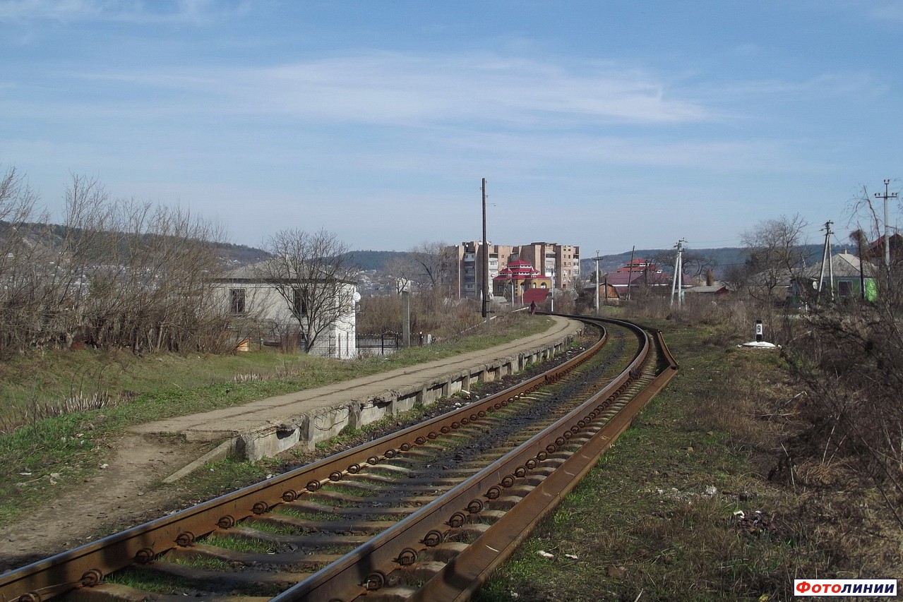 Пассажирская платформа. Вид в сторону ст. Могилев-Подольский