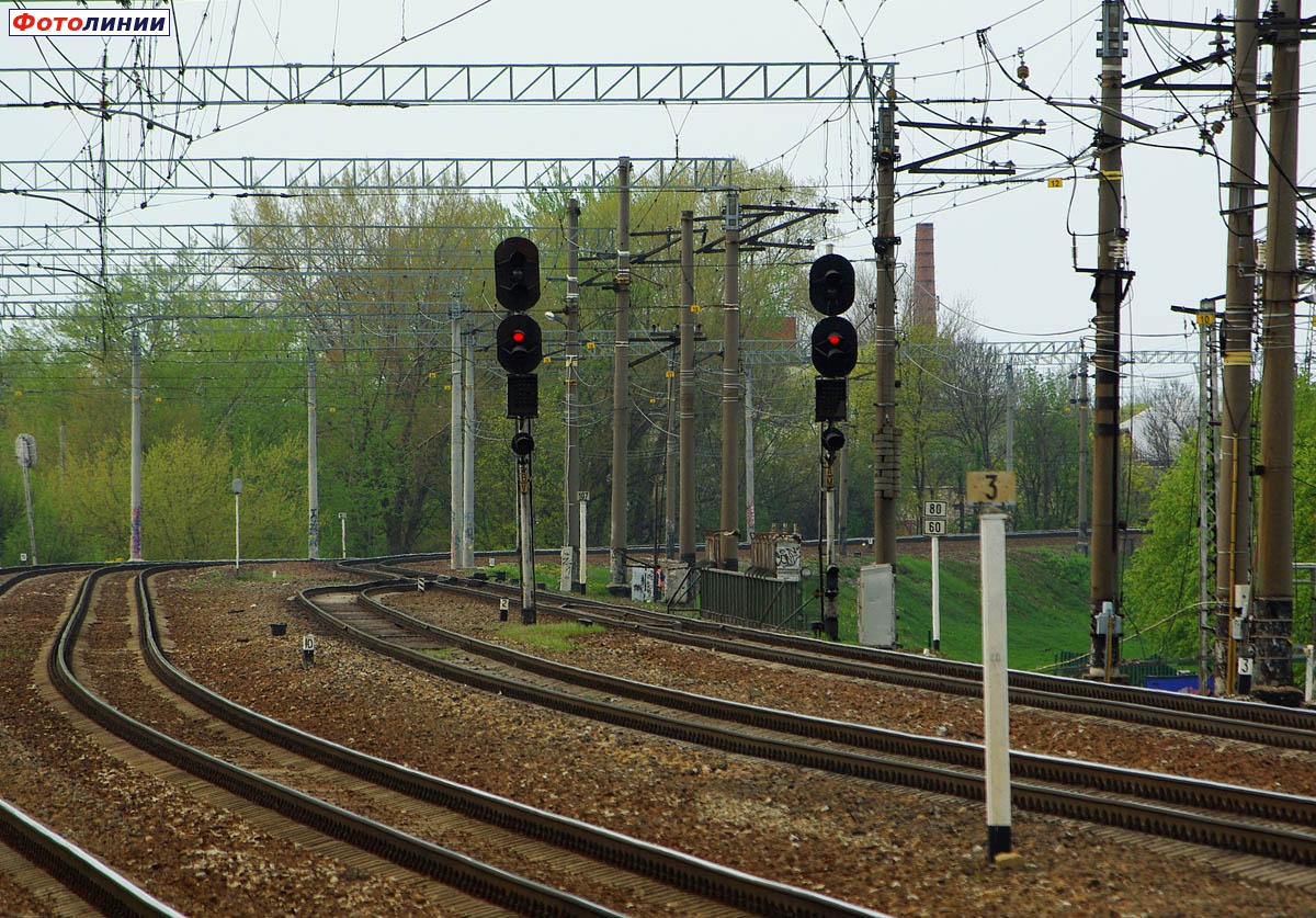 Входной светофор ВV (из Таллинн-Вяйке) и светофор АМ