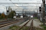 станция Юлемисте: Светофоры М4 и L (входной из Лийва) и новые платформы о.п. Юлемисте