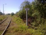 станция Лагеди: Табличка "Граница подьездного пути"