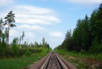 станция Клийма: Вид в сторону Тарту от бывшей платформы