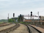 станция Хойники: Выходные светофоры Ч2, Ч3, Ч4, Ч5, М21 в сторону Василевич